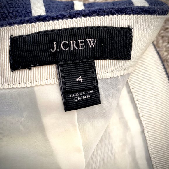 J. Crew Navy/White Striped Colorblock Pencil Skirt - Picture 8 of 11